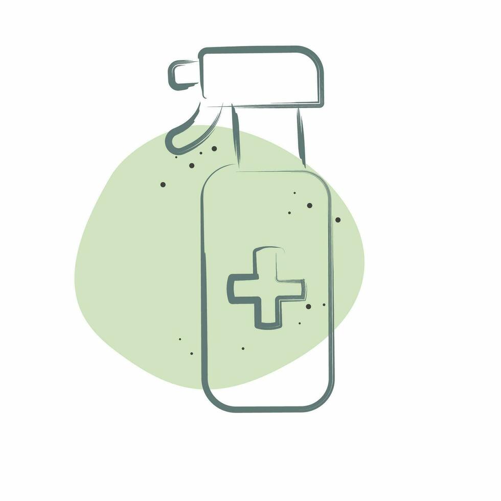 Icon Spray. related to Cleaning symbol. Color Spot Style. simple design editable. simple illustration vector