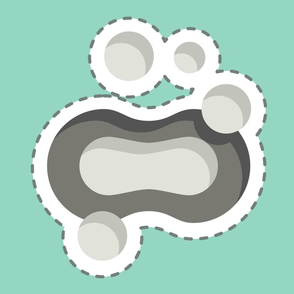 Sticker line cut Bubble. related to Cleaning symbol. simple design editable. simple illustration vector