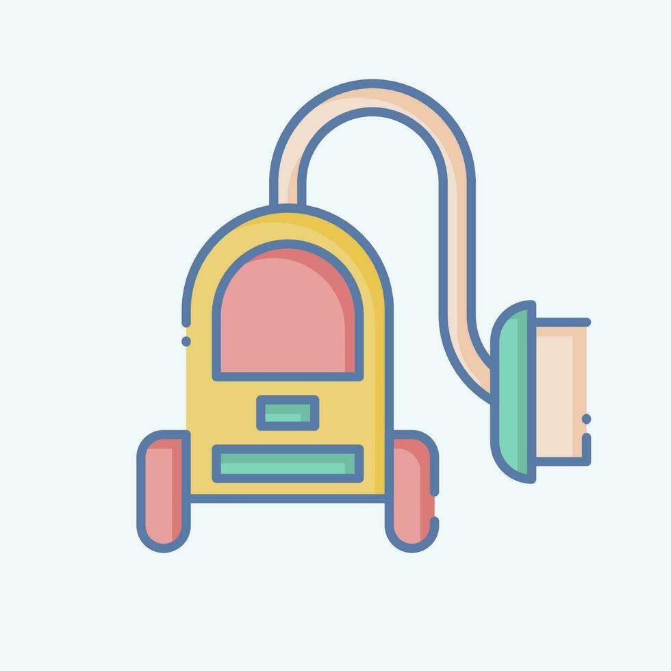 Icon Vacuum Cleaner. related to Cleaning symbol. doodle style. simple design editable. simple illustration vector