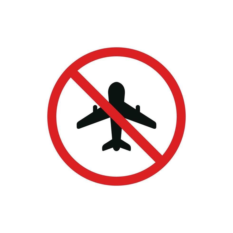 No plane icon sign symbol isolated on white background 33125638 Vector
