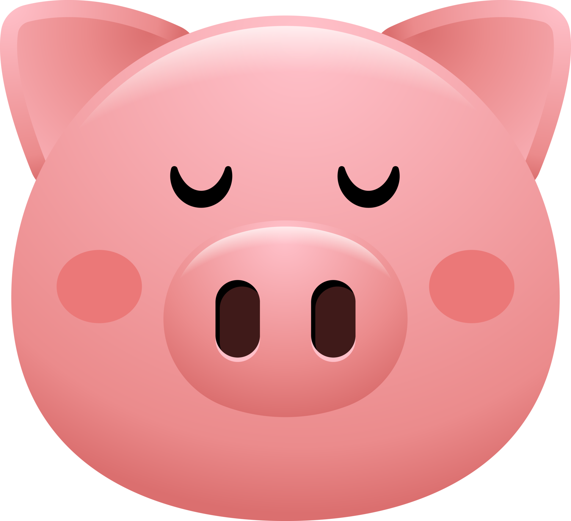 linda cerdo cara emoji pegatina 33125727 PNG