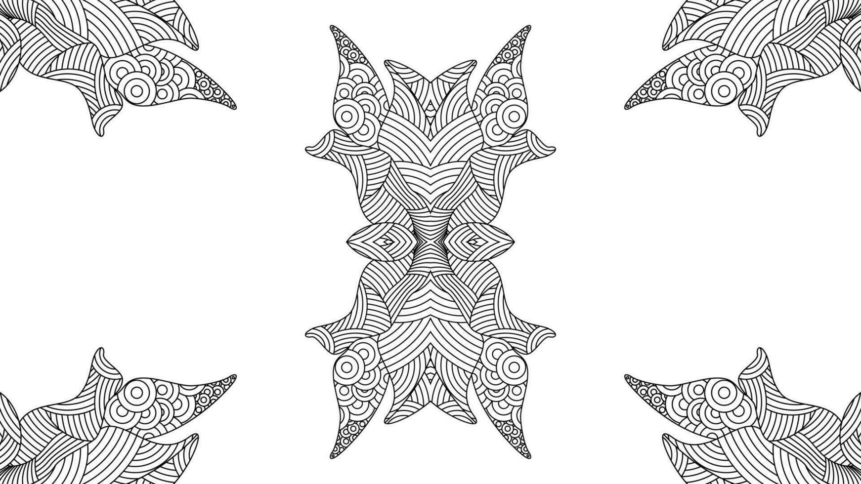 leaf pattern illustration. line, silhouette, unique and abstract style. used for decor, wedding, card vector