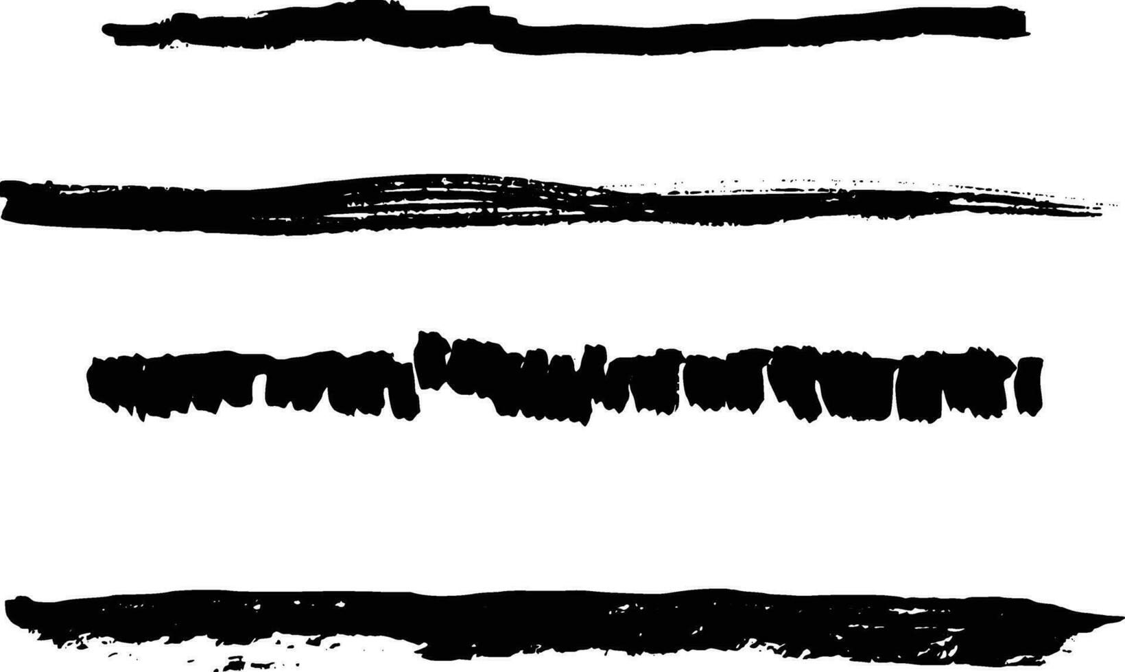 Abstract Brush Stroke Bundle, Vector Shapes, Dividers, and Black Paint Accents