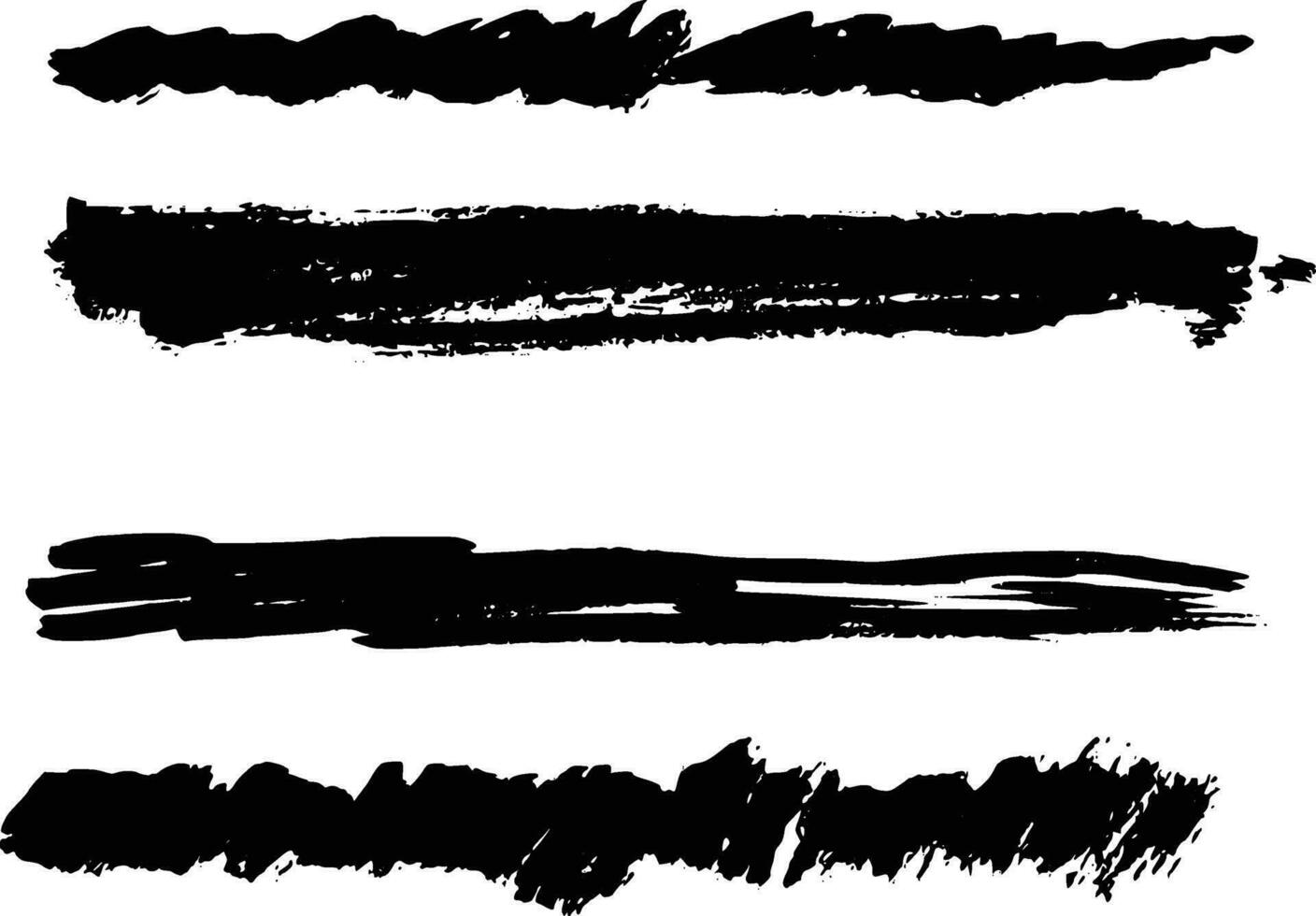 Abstract Brush Stroke Bundle, Vector Shapes, Dividers, and Black Paint Accents