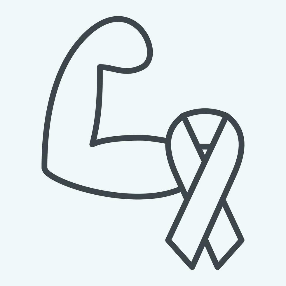 Icon Strong. related to World Cancer symbol. line style. simple design editable. simple illustration vector