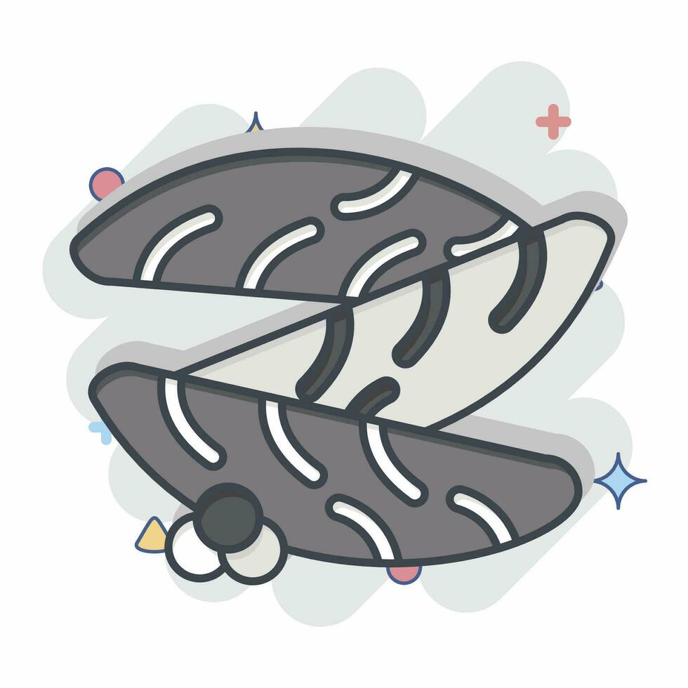 Icon Kazunoko. related to Sushi symbol. comic style. simple design editable. simple illustration vector