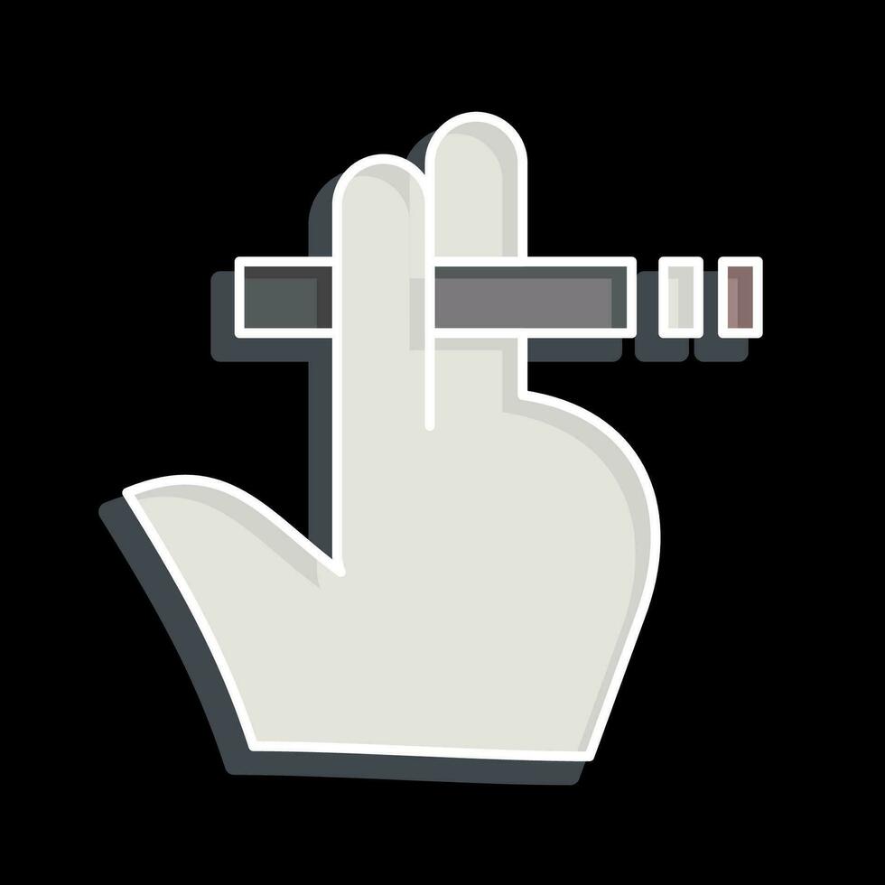 Icon Smoke. related to World Cancer symbol. glossy style. simple design editable. simple illustration vector