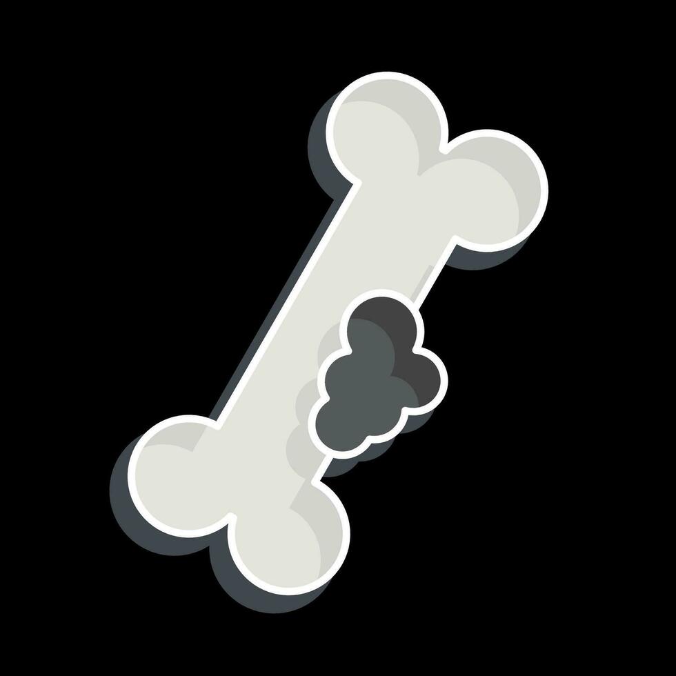 Icon Bone Cancer. related to World Cancer symbol. glossy style. simple design editable. simple illustration vector