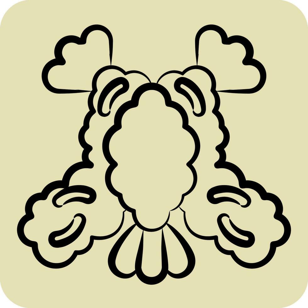 icono tempura relacionado a Sushi símbolo. mano dibujado estilo. sencillo diseño editable. sencillo ilustración vector