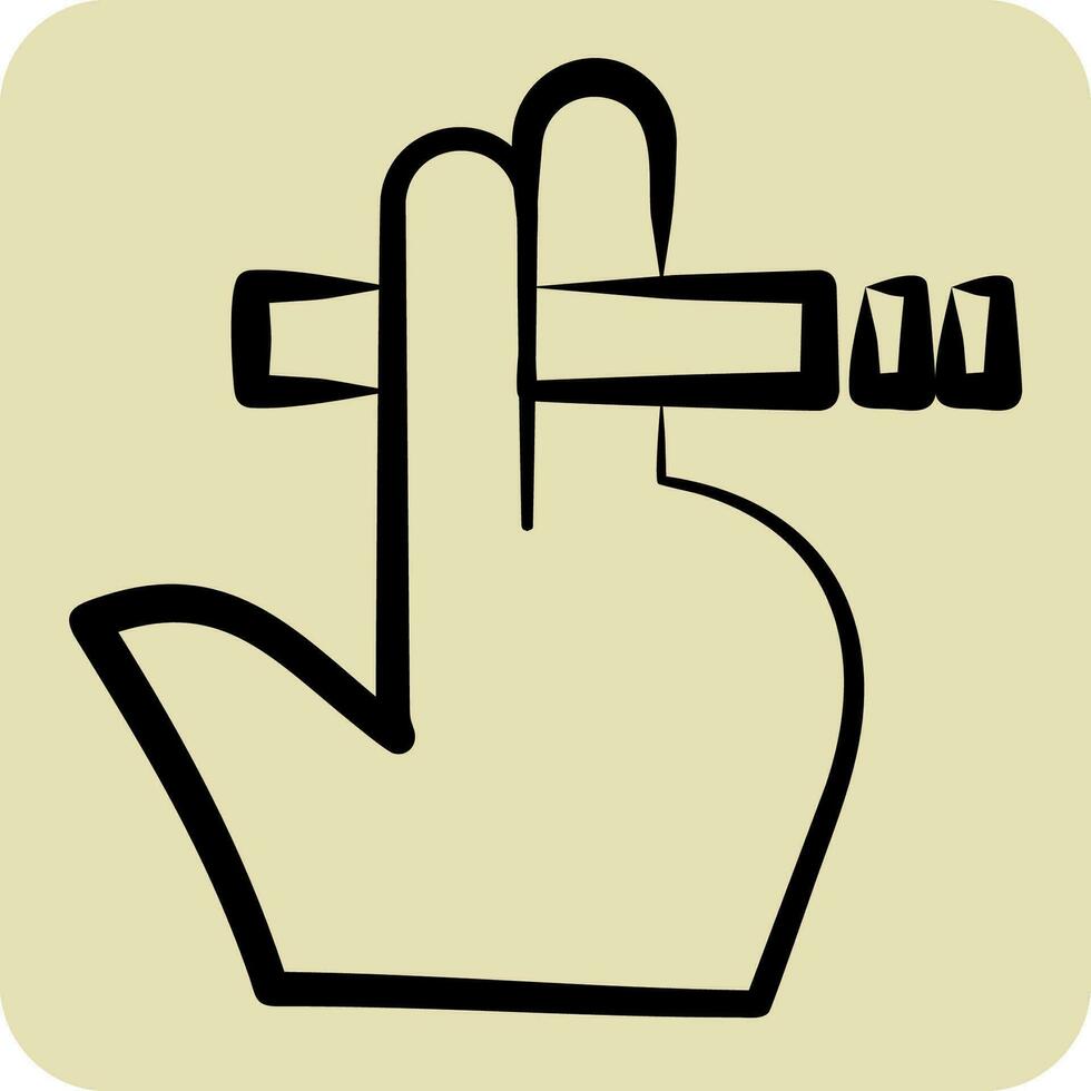 Icon Smoke. related to World Cancer symbol. hand drawn style. simple design editable. simple illustration vector