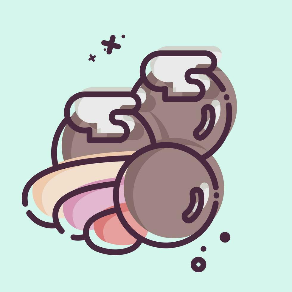 Icon Tako. related to Sushi symbol. MBE style. simple design editable. simple illustration vector