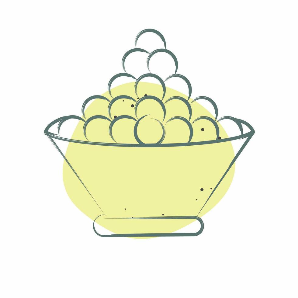 icono tobiko. relacionado a Sushi símbolo. color Mancha estilo. sencillo diseño editable. sencillo ilustración vector
