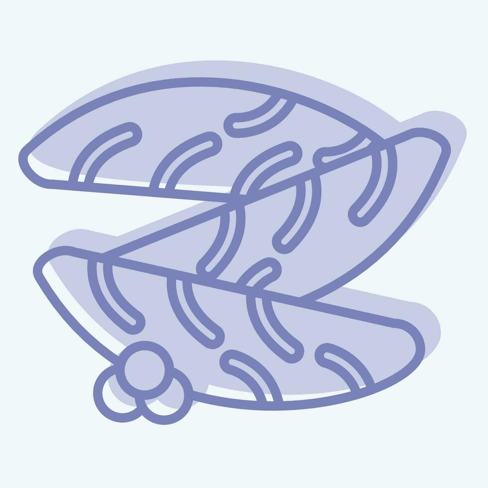 Icon Kazunoko. related to Sushi symbol. two tone style. simple design editable. simple illustration vector