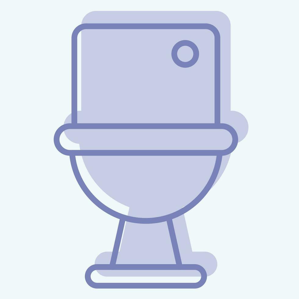 Icon Toilet. related to Cleaning symbol. two tone style. simple design editable. simple illustration vector