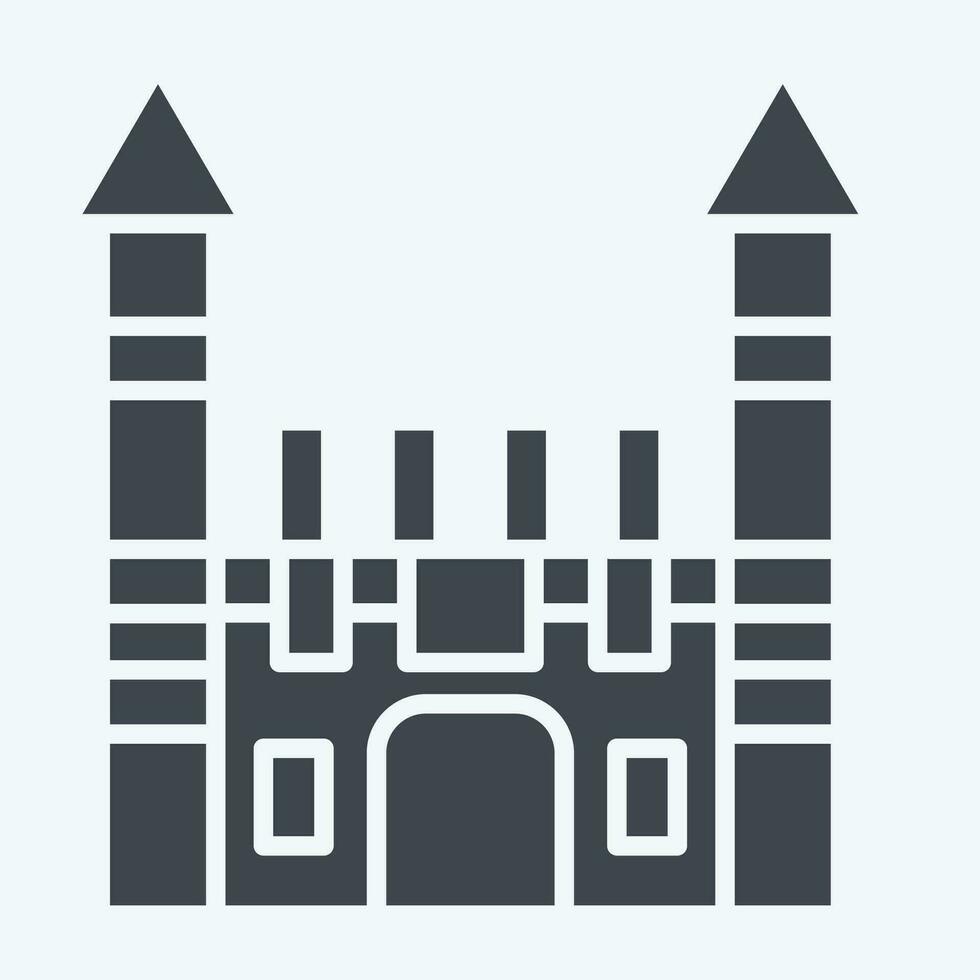 Icon Toplapi Palace. related to Turkey symbol. glyph style. simple design editable. simple illustration vector