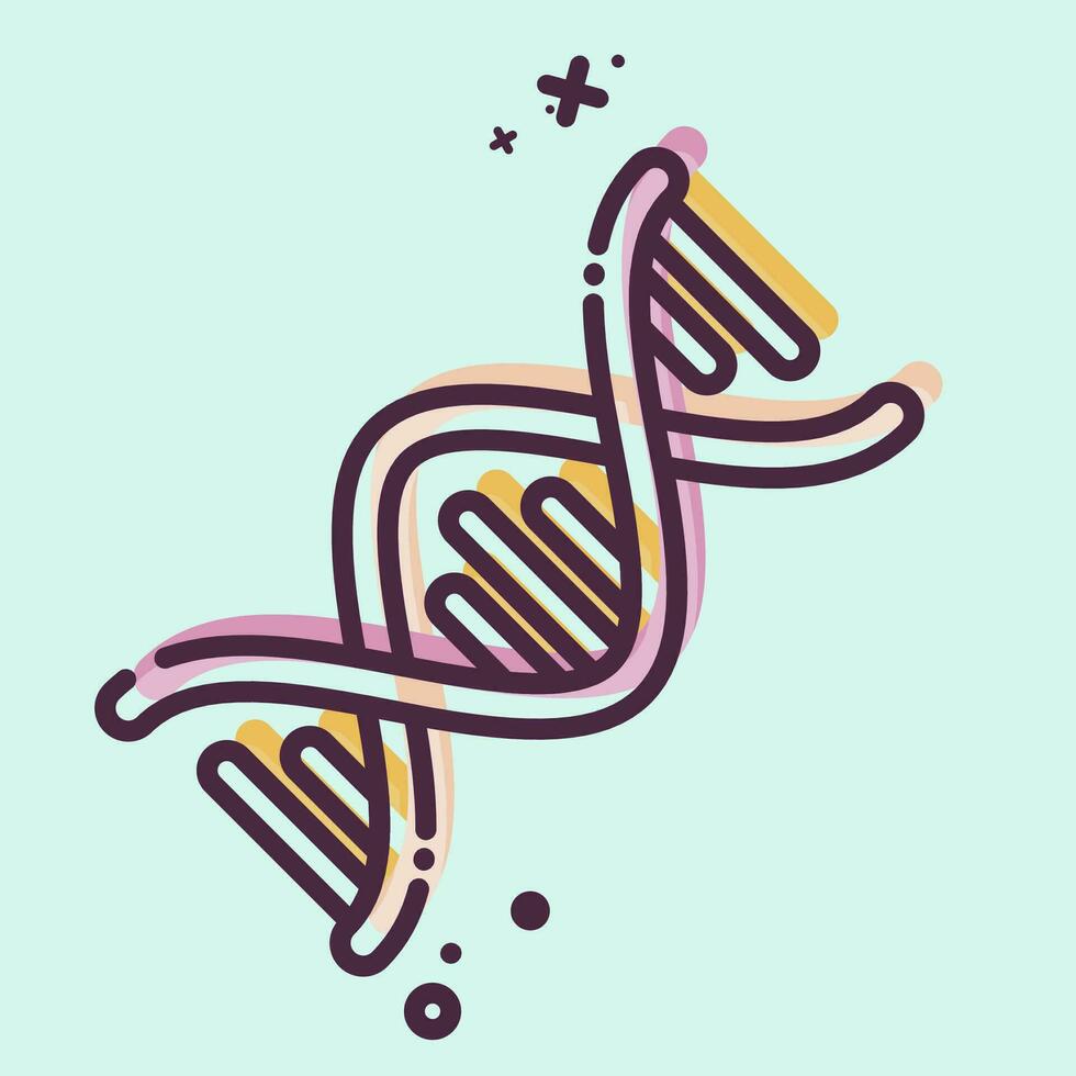 Icon DNA. related to World Cancer symbol. MBE style. simple design editable. simple illustration vector