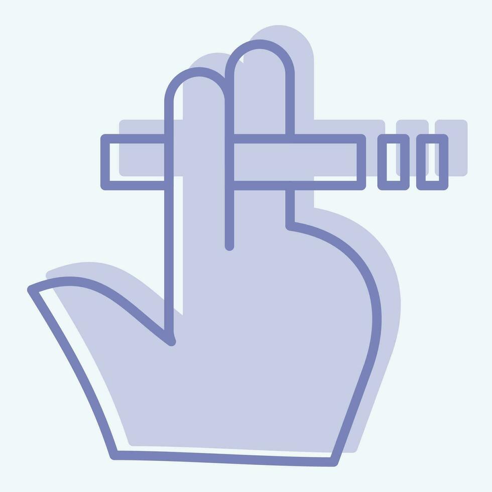 Icon Smoke. related to World Cancer symbol. two tone style. simple design editable. simple illustration vector