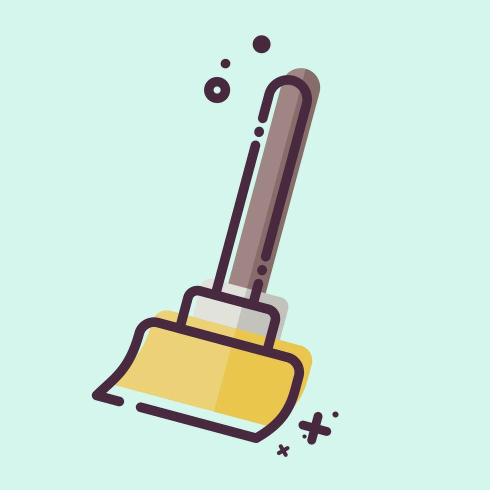 Icon Broom. related to Cleaning symbol. MBE style. simple design editable. simple illustration vector