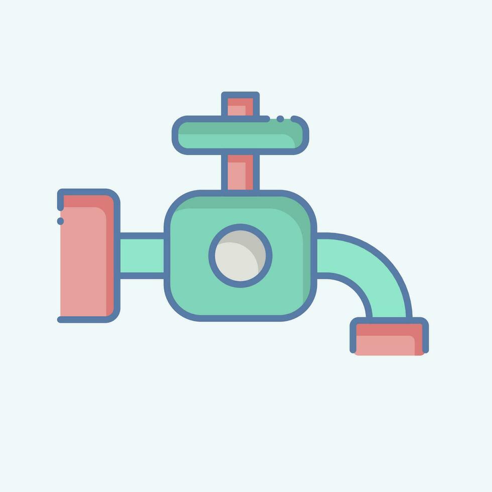 Icon Tap. related to Cleaning symbol. doodle style. simple design editable. simple illustration vector