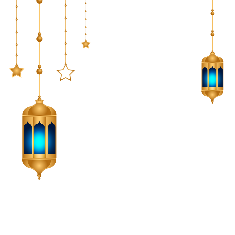 3d ramadan kareem or ramadhan lantern islamic shab e barat eid mubarak transparent background png