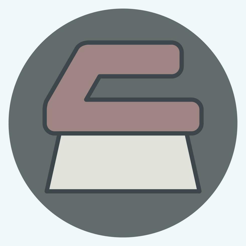 Icon Toilet Brush. related to Cleaning symbol. color mate style. simple design editable. simple illustration vector