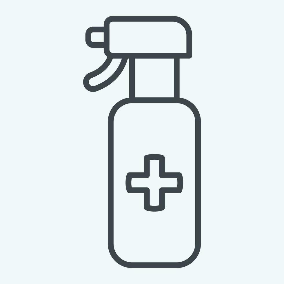 Icon Spray. related to Cleaning symbol. line style. simple design editable. simple illustration vector