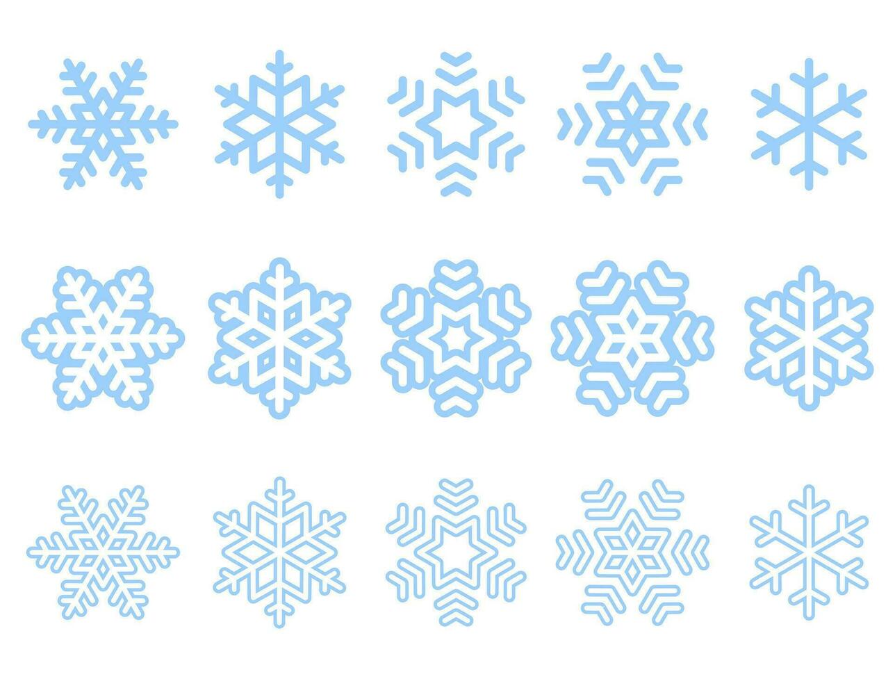 copo de nieve icono vector conjunto