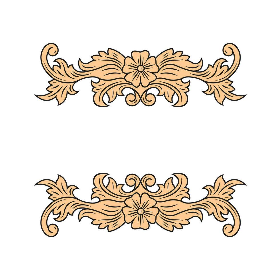 vector Clásico frontera marco filigrana grabado con retro ornamento modelo en antiguo barroco estilo florido decorativo antiguo caligrafía diseño