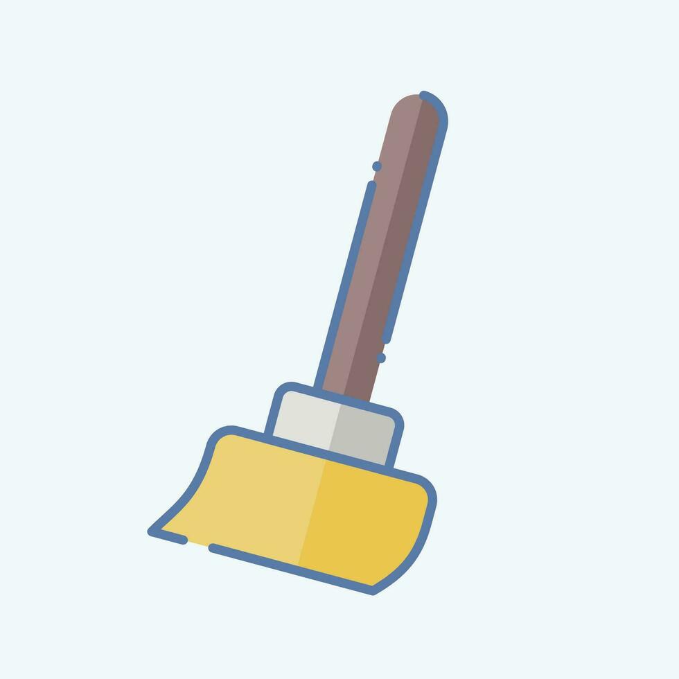 Icon Broom. related to Cleaning symbol. doodle style. simple design editable. simple illustration vector