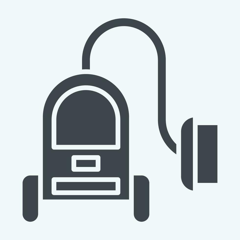 Icon Vacuum Cleaner. related to Cleaning symbol. glyph style. simple design editable. simple illustration vector