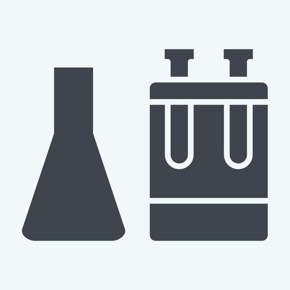 Icon Laboratory. related to World Cancer symbol. glyph style. simple design editable. simple illustration vector