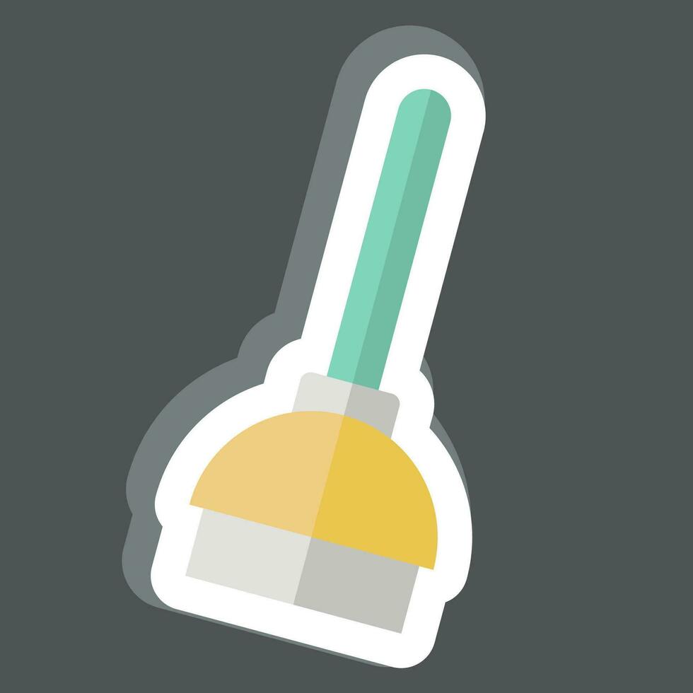 Sticker Plunger. related to Cleaning symbol. simple design editable. simple illustration vector