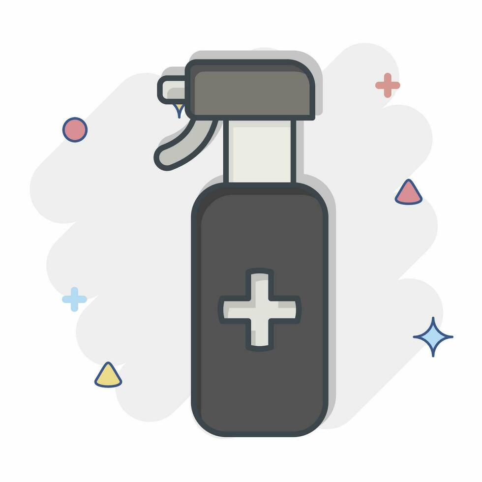 Icon Spray. related to Cleaning symbol. comic style. simple design editable. simple illustration vector