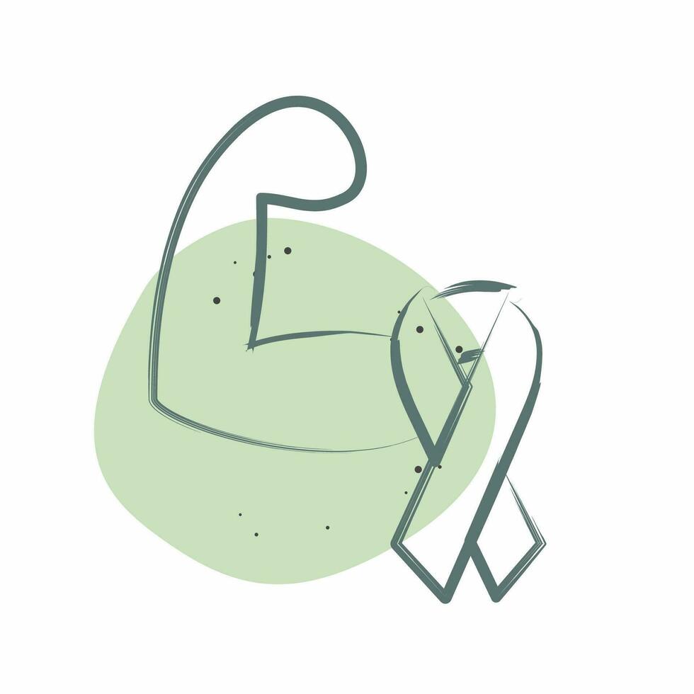 Icon Strong. related to World Cancer symbol. Color Spot Style. simple design editable. simple illustration vector