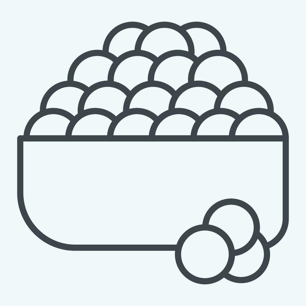 icono ikura. relacionado a Sushi símbolo. línea estilo. sencillo diseño editable. sencillo ilustración vector