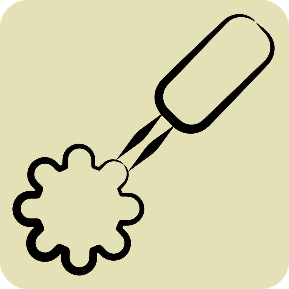 Icon Toilet Brush 2. related to Cleaning symbol. hand drawn style. simple design editable. simple illustration vector