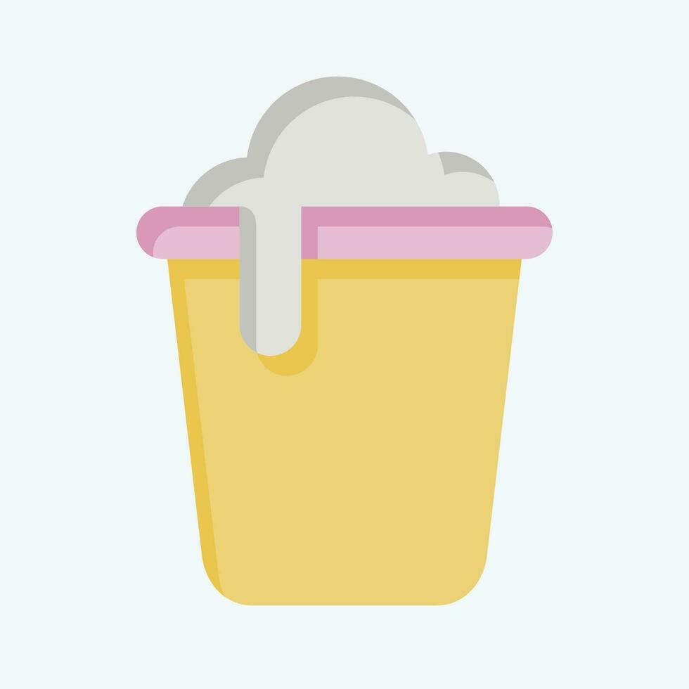 Icon Bucket. related to Cleaning symbol. flat style. simple design editable. simple illustration vector