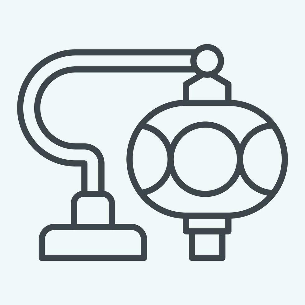 Icon Turkish Glass Lamps. related to Turkey symbol. line style. simple design editable. simple illustration vector