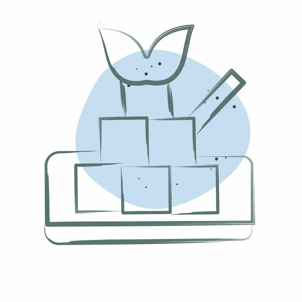 Icon Turkish Delight. related to Turkey symbol. Color Spot Style. simple design editable. simple illustration vector