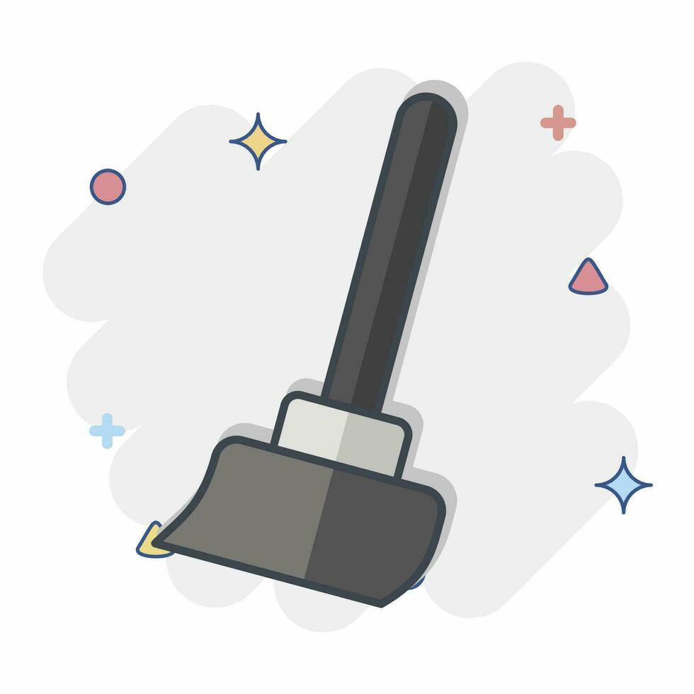 Icon Broom. related to Cleaning symbol. comic style. simple design editable. simple illustration vector