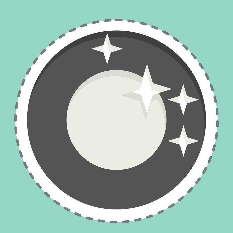 Sticker line cut Wink. related to Cleaning symbol. simple design editable. simple illustration vector