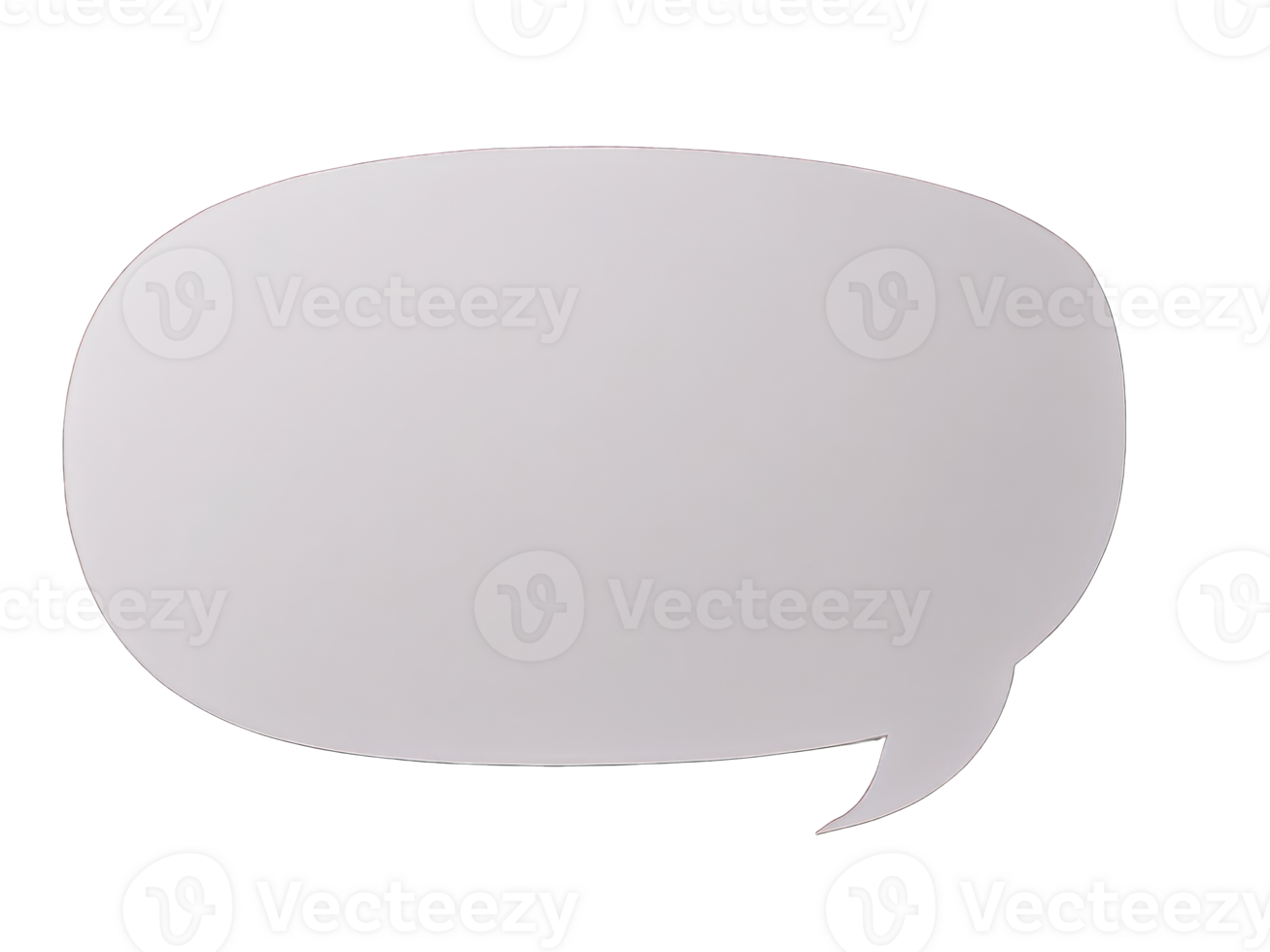 white callout made of paper isolated on transparent background generative ai png