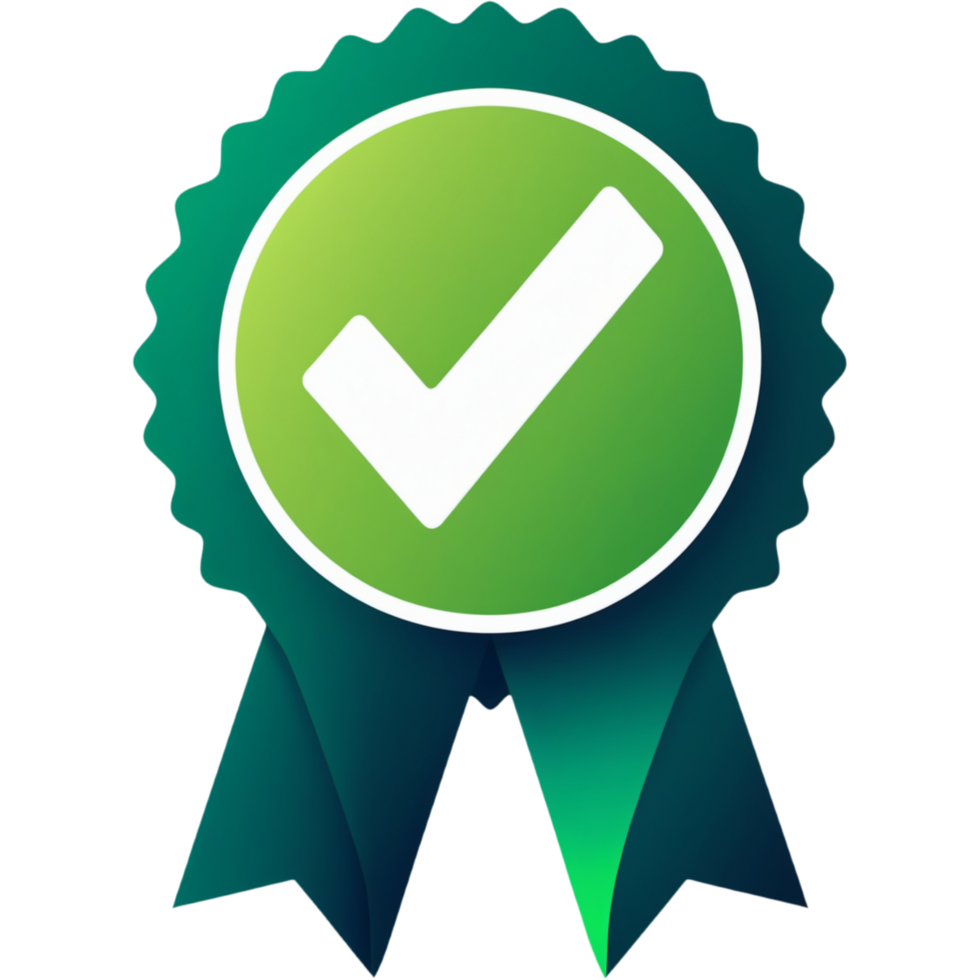 Green check mark illustration.AI Generative png