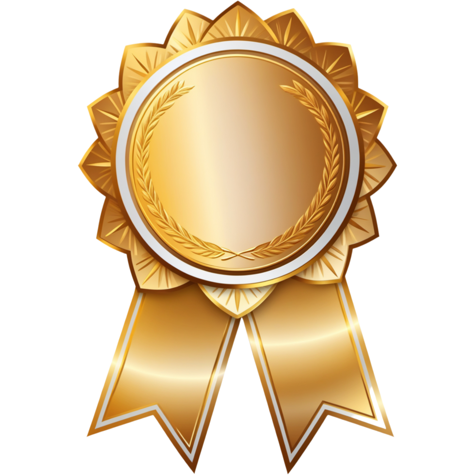 Golden medal icon.AI Generative png