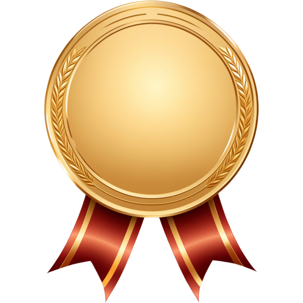 Golden medal icon.AI Generative png