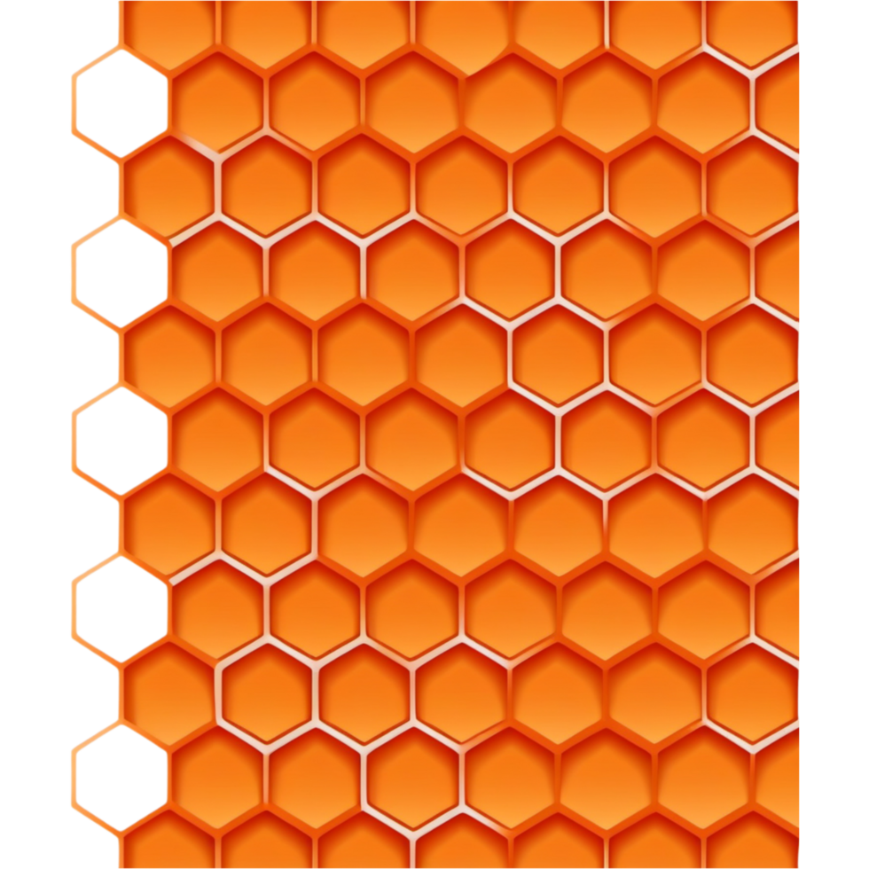 Honeycomb in orange color.AI Generative png