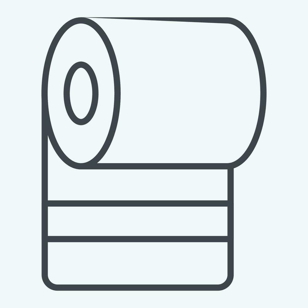 Icon Toilet Paper. related to Cleaning symbol. line style. simple design editable. simple illustration vector