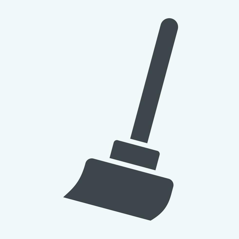 Icon Broom. related to Cleaning symbol. glyph style. simple design editable. simple illustration vector