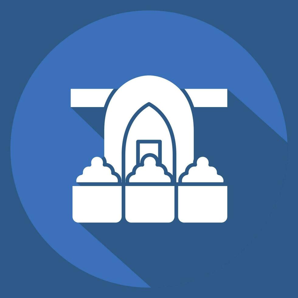 Icon Spice Market. related to Turkey symbol. long shadow style. simple design editable. simple illustration vector