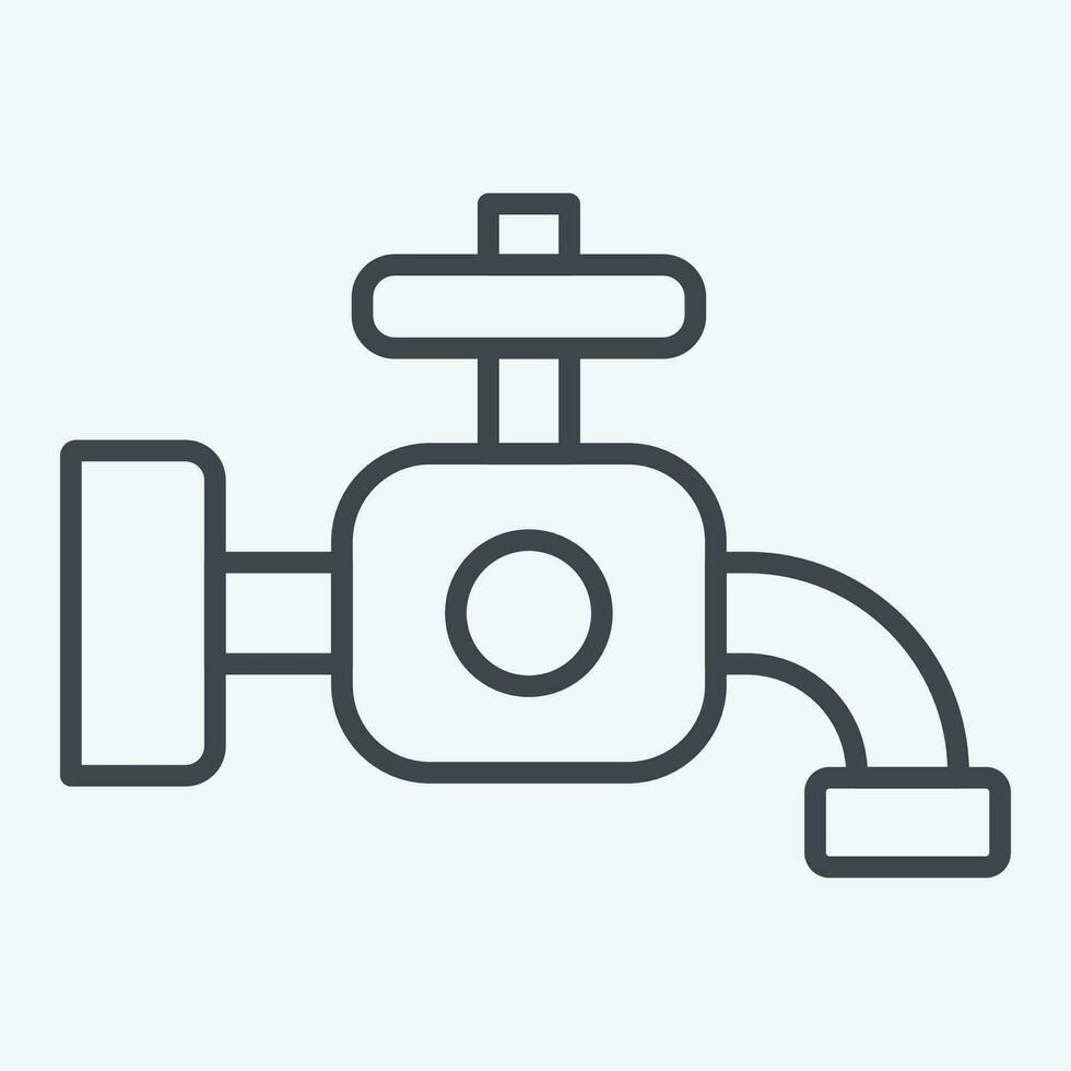 Icon Tap. related to Cleaning symbol. line style. simple design editable. simple illustration vector